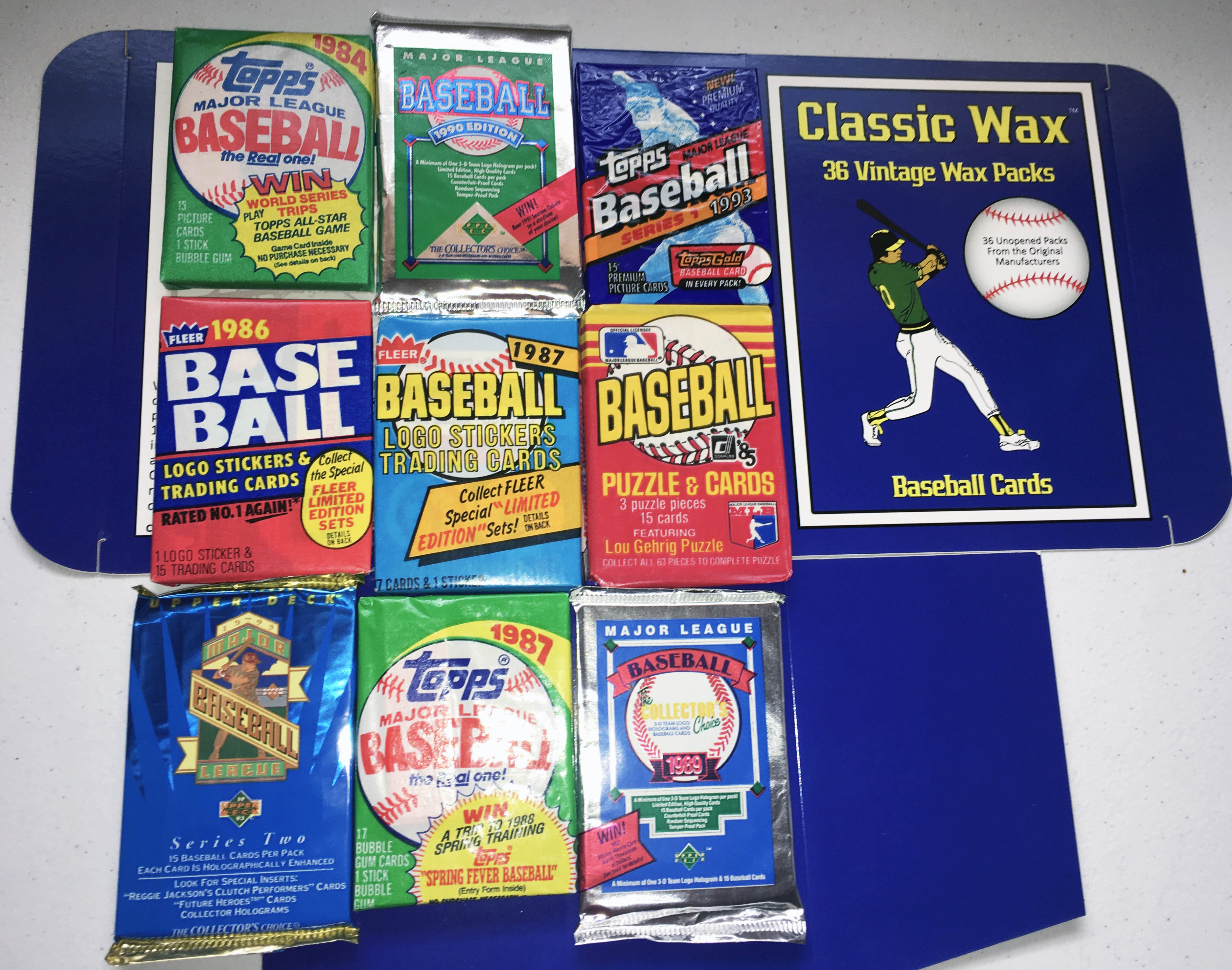 Classic Wax Vintage Baseball Cards